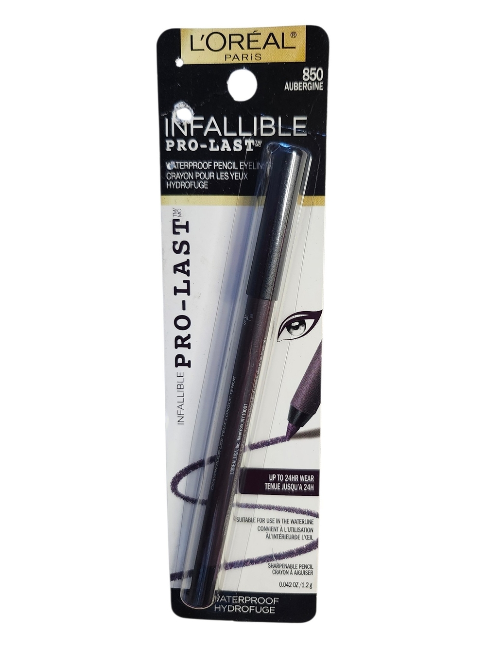 L'Oreal Infallible Pro-Last Waterproof Pencil Eyeliner - Aubergine (850)